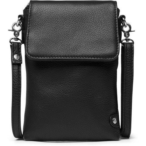 DEPECHE Mobile bag in soft leather Mobilebag 099 Black (Nero)