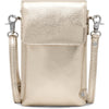 DEPECHE Mobile bag in soft leather Mobilebag 108 Champagne