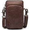 DEPECHE Mobile bag in soft vintage look leather Mobilebag 068 Winter brown