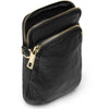 DEPECHE Mobile bag in soft vintage look leather Mobilebag 097 Gold
