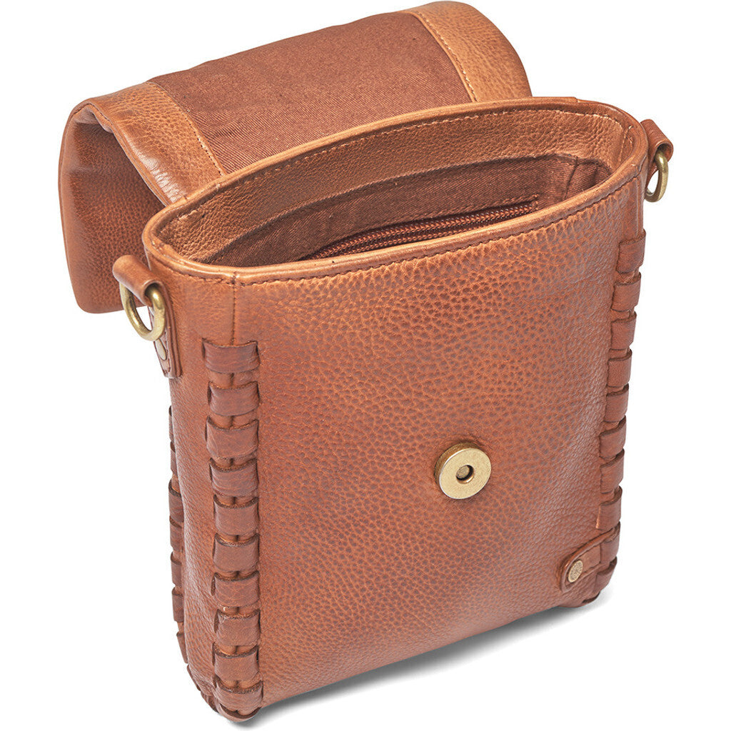 DEPECHE Mobilebag with delicate edge stitching Mobilebag 014 Cognac