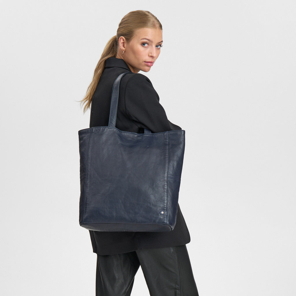 DEPECHE Musthave shopper leatherbag Shopper 178 Navy
