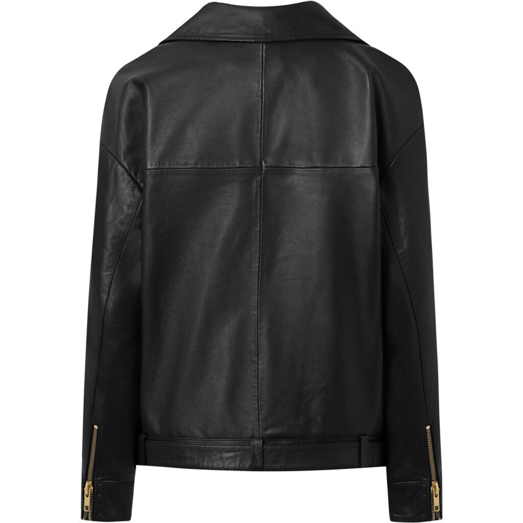 Depeche leather wear Nana leather biker jacket in nice and soft quality Jackets 099 Black (Nero)