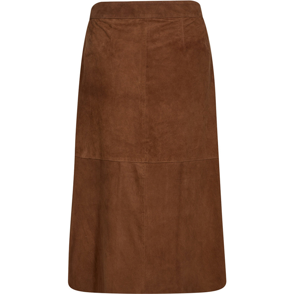 Depeche leather wear Naomi midi suede skirt Skirts 014 Cognac