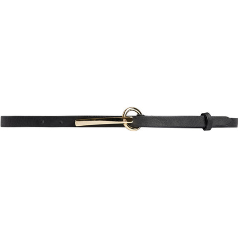 DEPECHE Narrow Belt Belt 190 Black/Gold