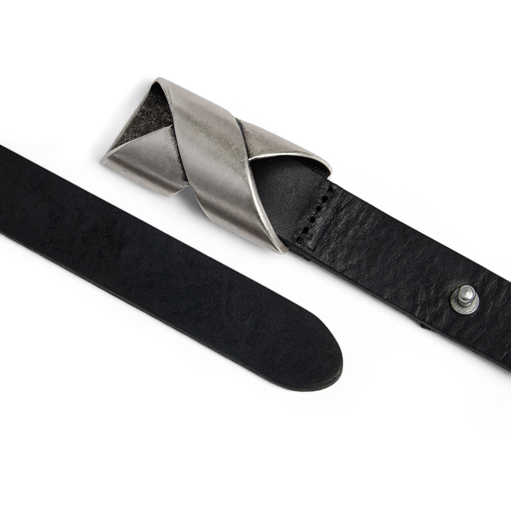 DEPECHE Narrow Belt Belts 103 Black/Old silver