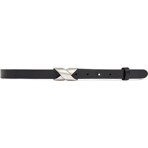 DEPECHE Narrow Belt Belts 103 Black/Old silver