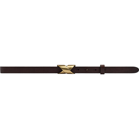 DEPECHE Narrow Belt Belts 161 Dark brown