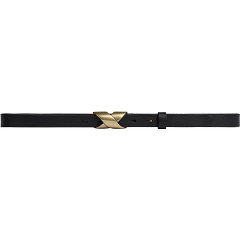 DEPECHE Narrow Belt Belts 190 Black / Gold