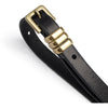 DEPECHE Narrow Belt Belts 154 Black/Brass