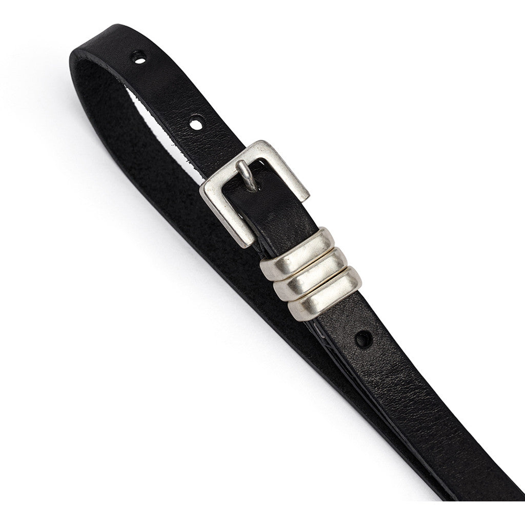 DEPECHE Narrow Belt Belts 300 Black/Amr silver