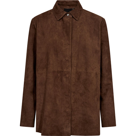 Depeche leather wear Nora suede shirt Shirt 311 Wood
