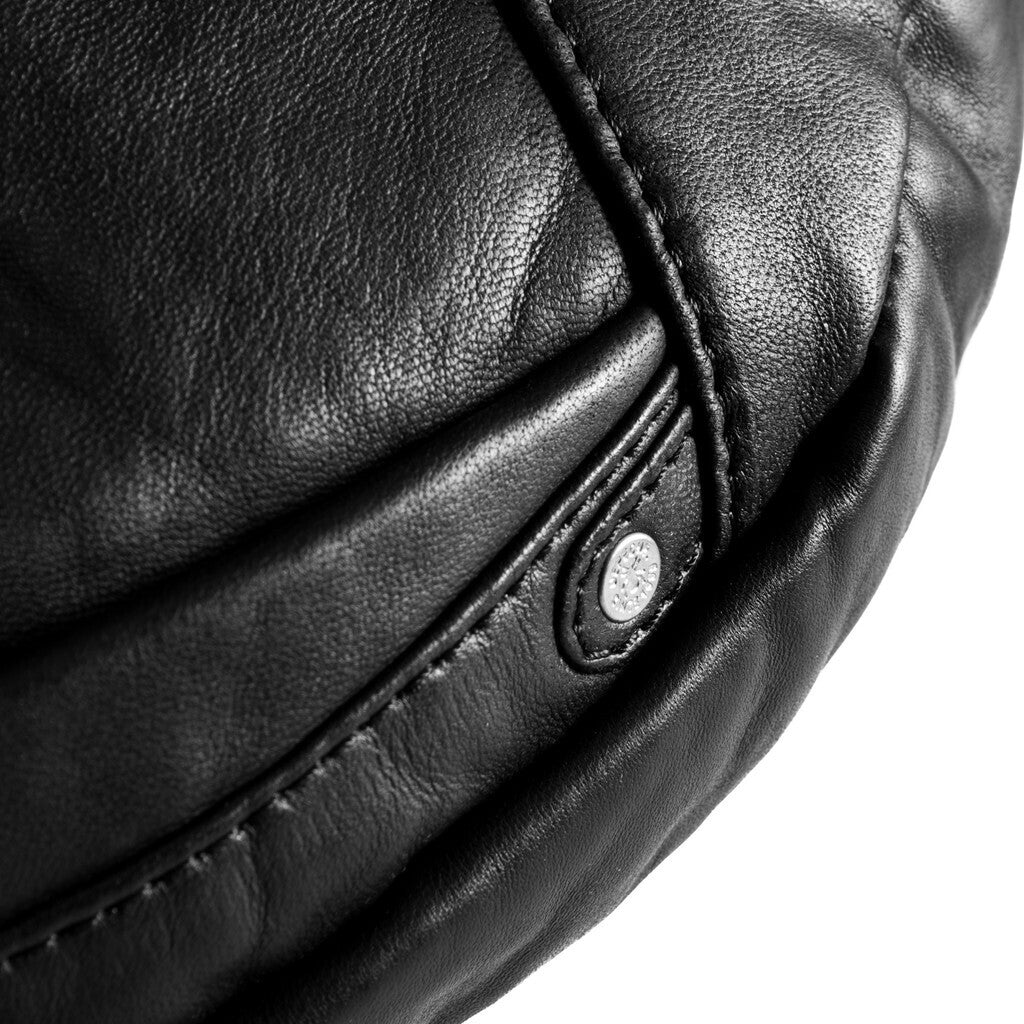 DEPECHE Oversize leather bumbag in high and soft quality Bumbag 099 Black (Nero)