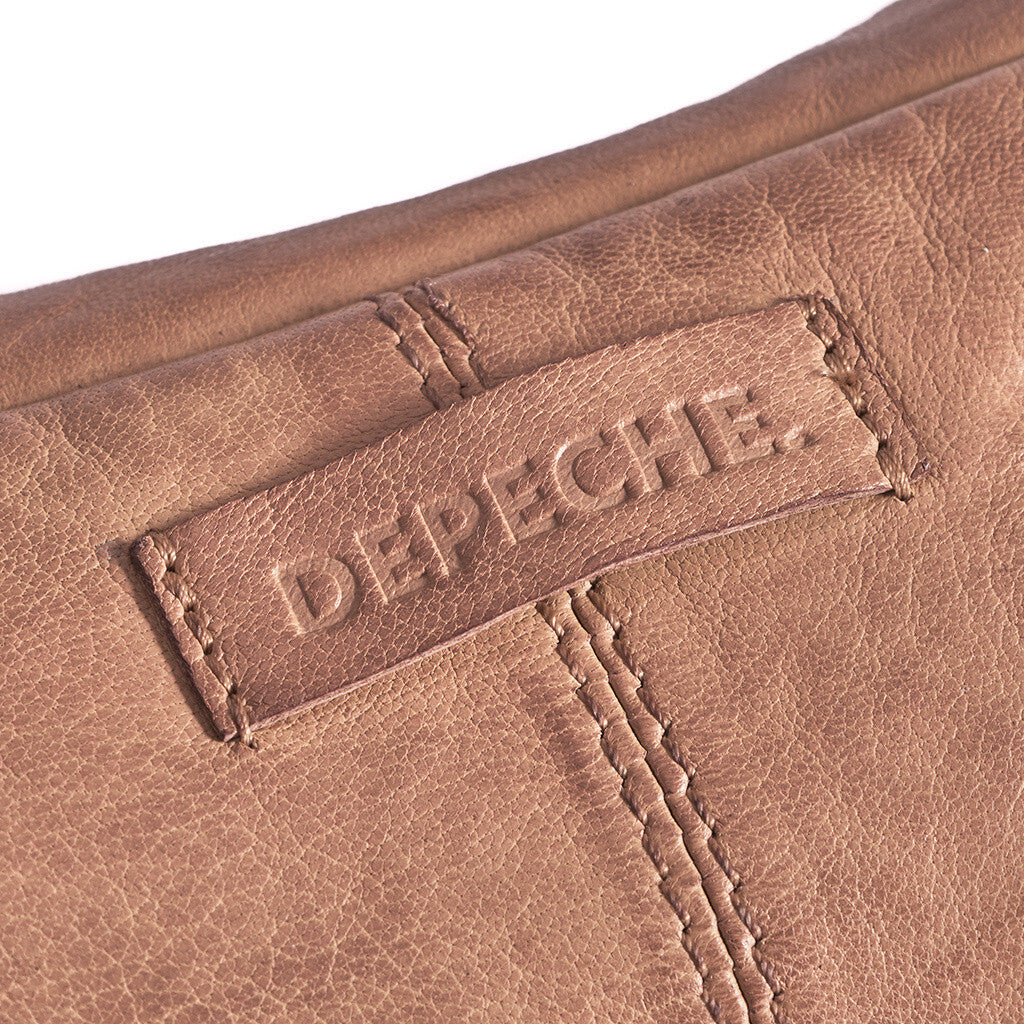 DEPECHE Oversize leather bumbag in high and soft quality Bumbag 156 Camel