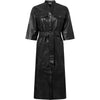 Depeche leather wear Paige shirt dress in soft leather Dresses 099 Black (Nero)