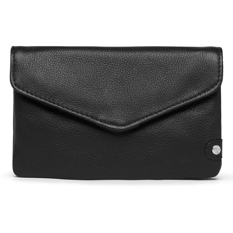 DEPECHE Purse/waist bag in soft leather and timeless design Purse / Credit card holder 099 Black (Nero)