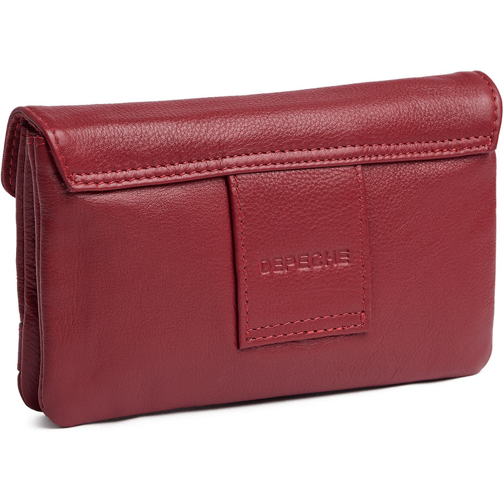 DEPECHE Purse/waist bag in soft leather and timeless design Purse / Credit card holder 043 Red