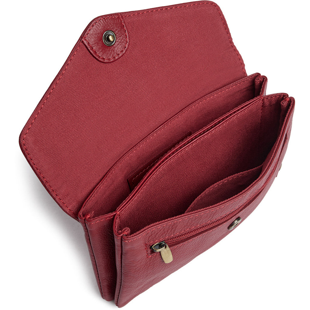 DEPECHE Purse/waist bag in soft leather and timeless design Purse / Credit card holder 043 Red