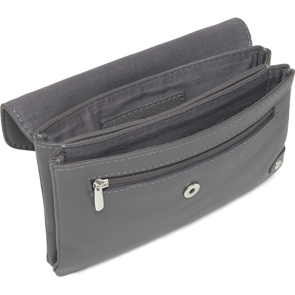 DEPECHE Purse/waist bag in soft leather and timeless design Purse / Credit card holder 158 Thunder grey