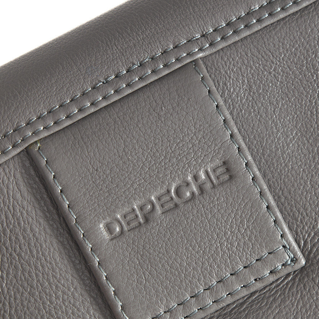 DEPECHE Purse/waist bag in soft leather and timeless design Purse / Credit card holder 158 Thunder grey