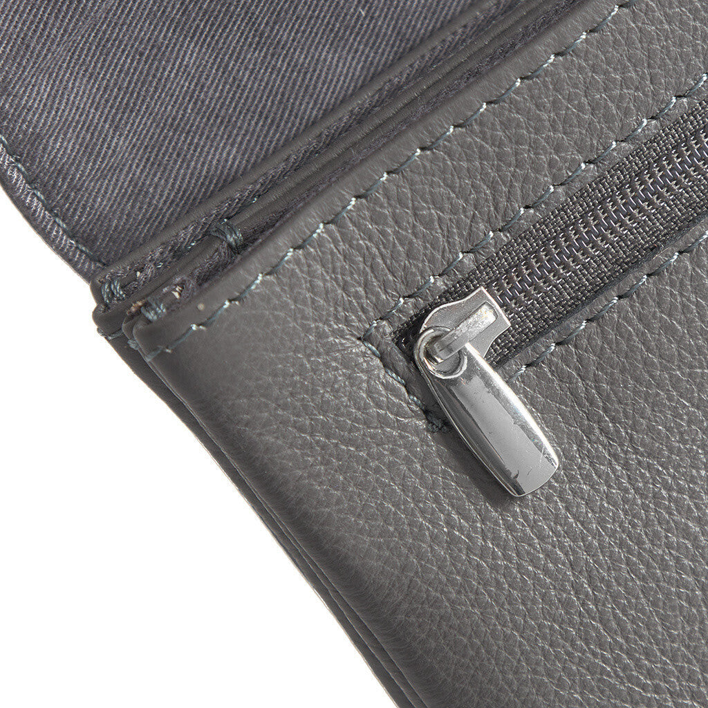 DEPECHE Purse/waist bag in soft leather and timeless design Purse / Credit card holder 158 Thunder grey