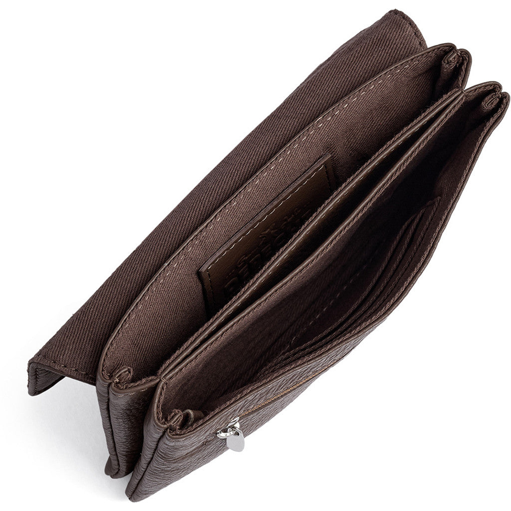 DEPECHE Purse/waist bag in soft leather and timeless design Purse / Credit card holder 250 Dark Taupe