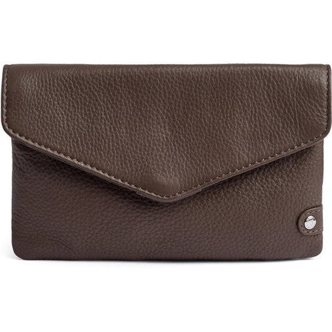 DEPECHE Purse/waist bag in soft leather and timeless design Purse / Credit card holder 250 Dark Taupe