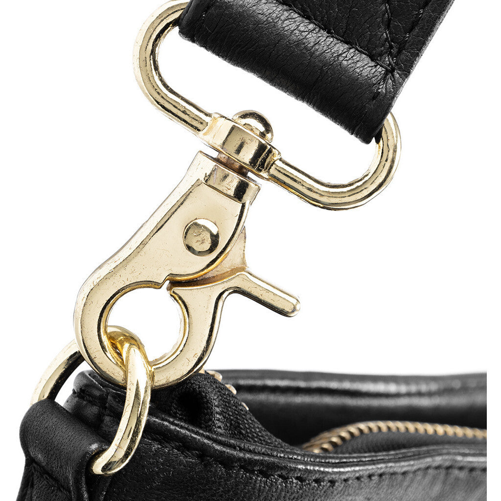 DEPECHE Raw and nice crossbody bag in soft leather Cross over 097 Gold