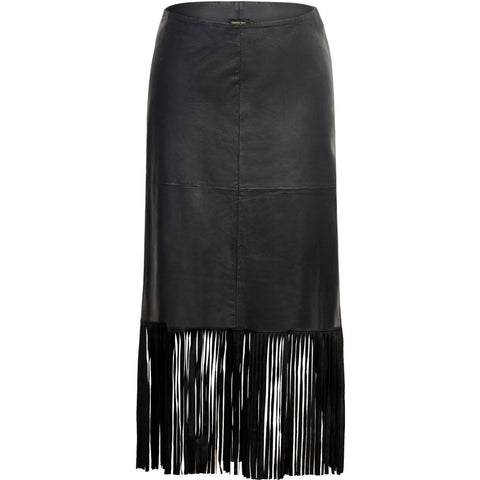 Depeche leather wear Safina Fringes skirt Skirt 099 Black
