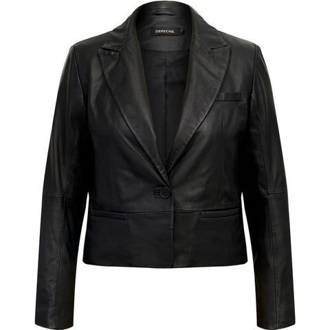Depeche leather wear Sasi Leather Blazer Blazer 099 Black