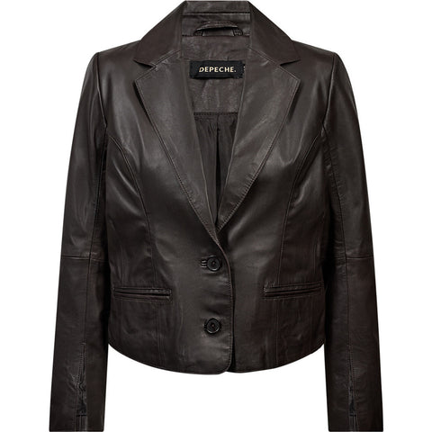 Depeche leather wear Savanna leather blazer Blazer 008 Chocolate