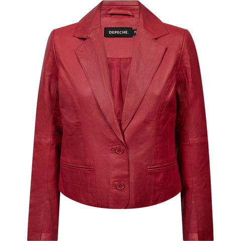 Depeche leather wear Savanna leather blazer Blazer 043 Red