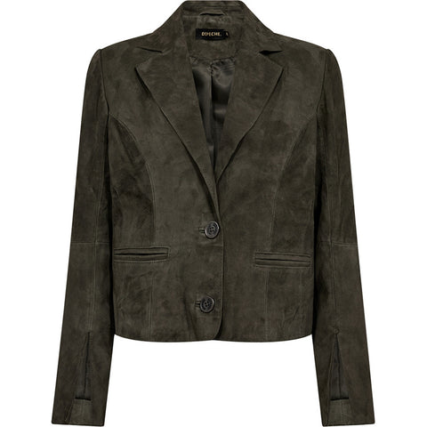 Depeche leather wear Savanna suede blazer Blazer 335 Dark Khaki