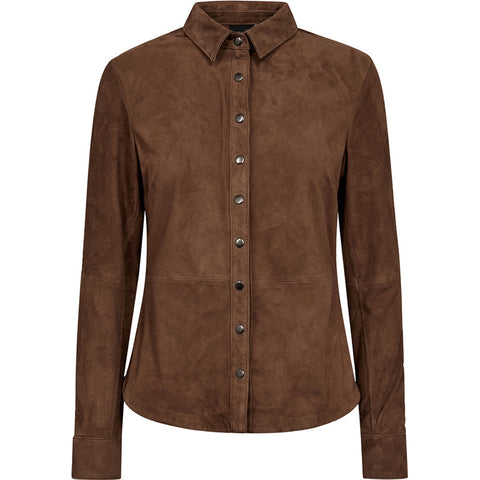 Depeche leather wear Sharon Suede Shirt Shirt 311 Wood