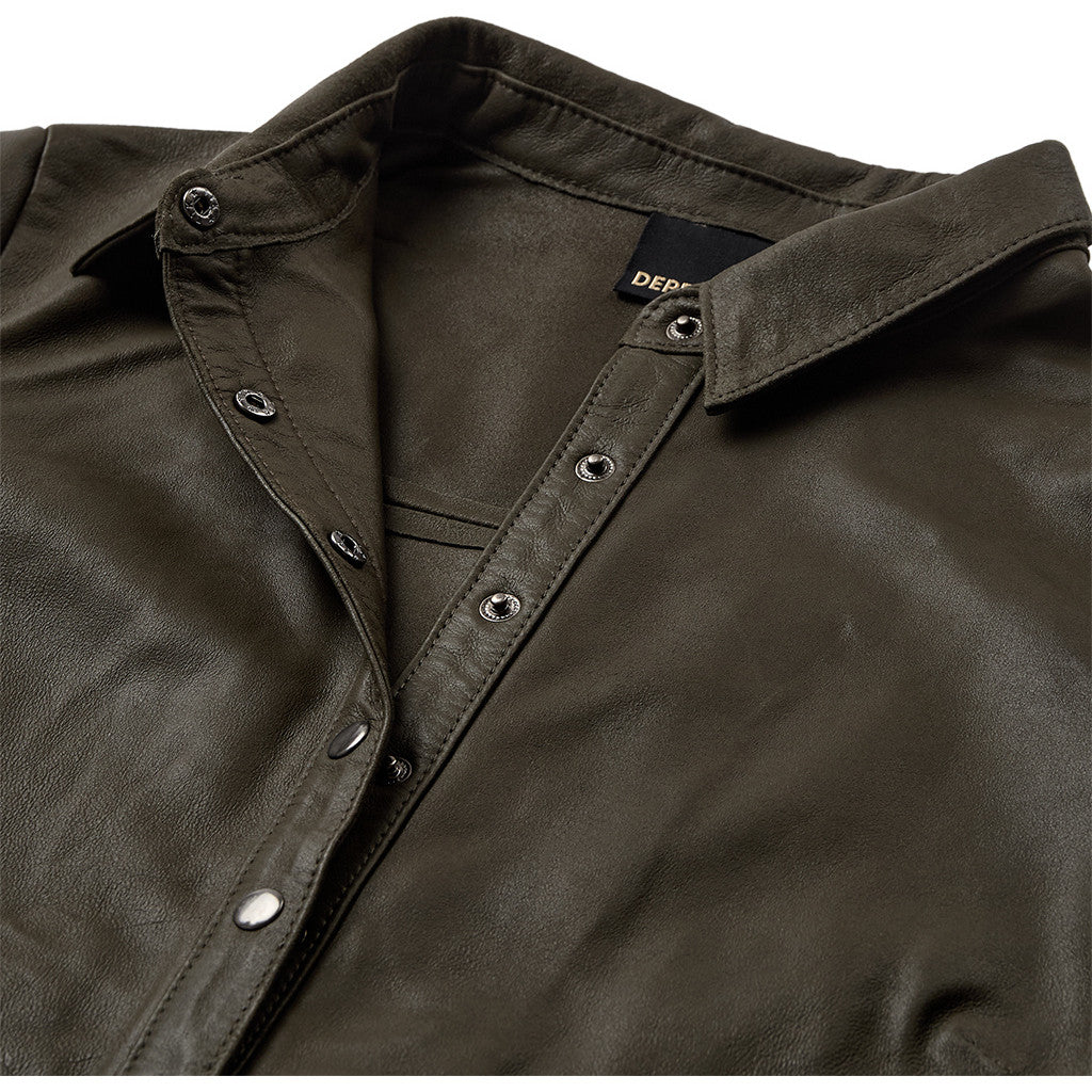 Depeche leather wear Sharon leather shirt Shirt 335 Dark Khaki