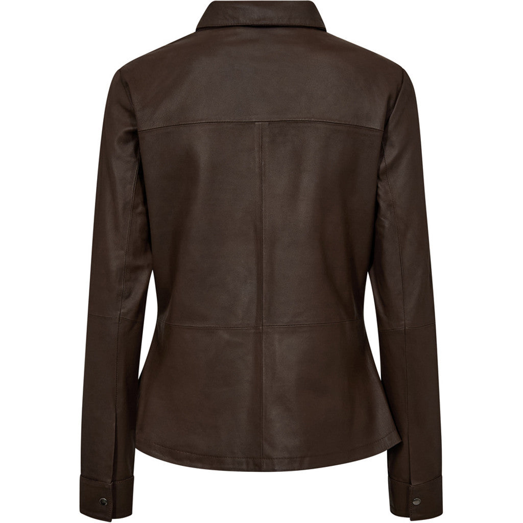 Depeche leather wear Sharon leather shirt Shirts 015 Brown