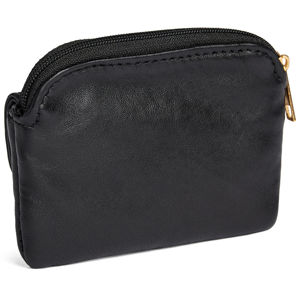 DEPECHE Sheep leather creditcard holder with logo Purse / Credit card holder 099 Black