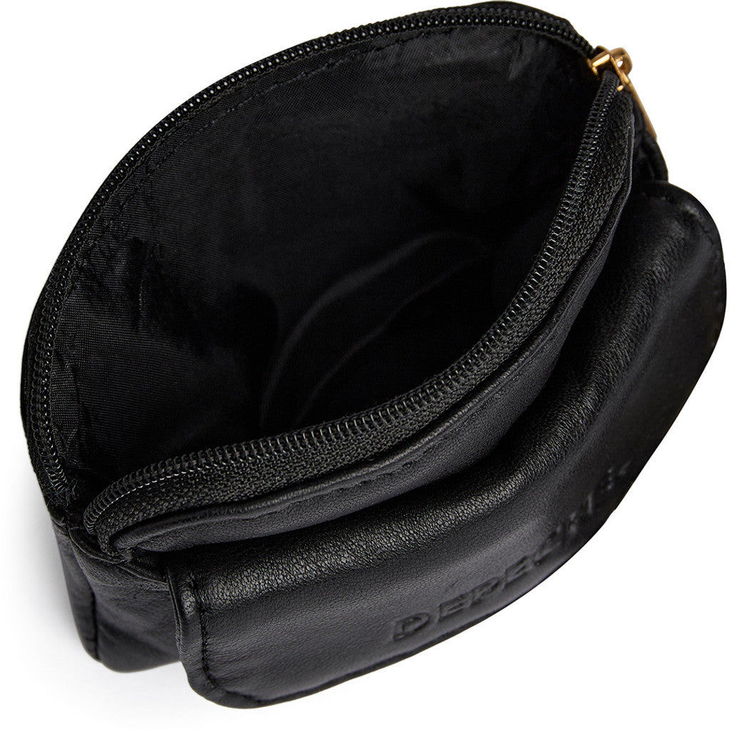 DEPECHE Sheep leather creditcard holder with logo Purse / Credit card holder 099 Black