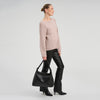 DEPECHE Sheep leather shoulderbag with ruched strap Shoulderbag / Handbag 099 Black