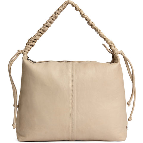 DEPECHE Sheep leather shoulderbag with ruched strap Shoulderbag / Handbag 202 Vanilla