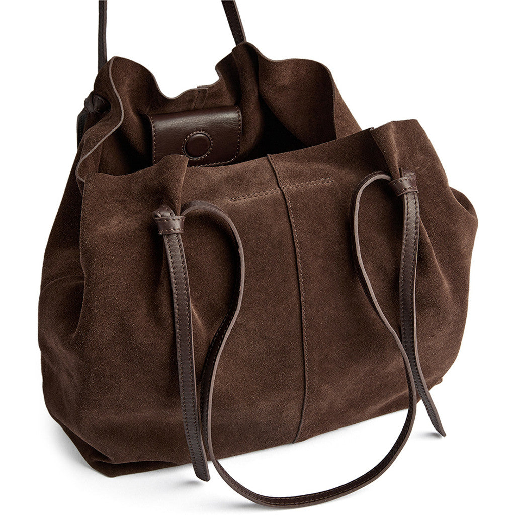 DEPECHE Beautiful suede shopper Shopper 008 Chocolate