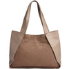 DEPECHE Shopper bag in suede and cow leather Shopper 224 Taupe