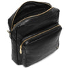 DEPECHE Simple crossover bag in beautiful leather Cross over 099 Black