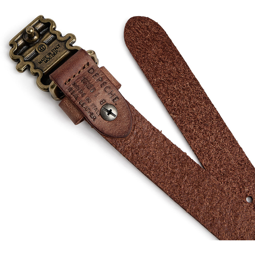 DEPECHE Slim classic leather belt Belt 012 Nature 