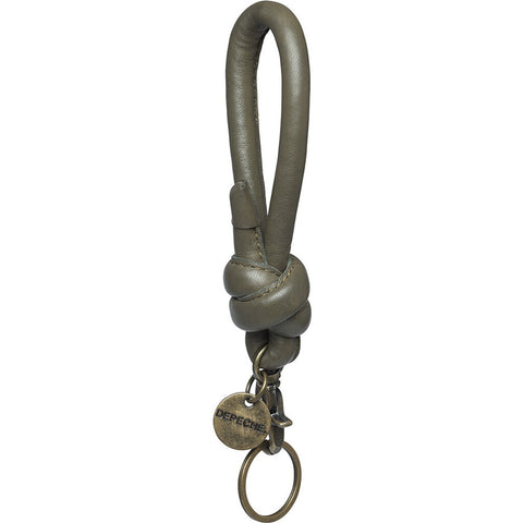 DEPECHE Keyhanger in soft leather and metal Accessories 049 Army Green