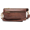DEPECHE Small leatherbag with golden details Small bag / Clutch 133 Brandy