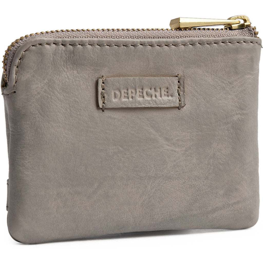 DEPECHE Small purse in soft leather Purse / Credit card holder 160 Concrete
