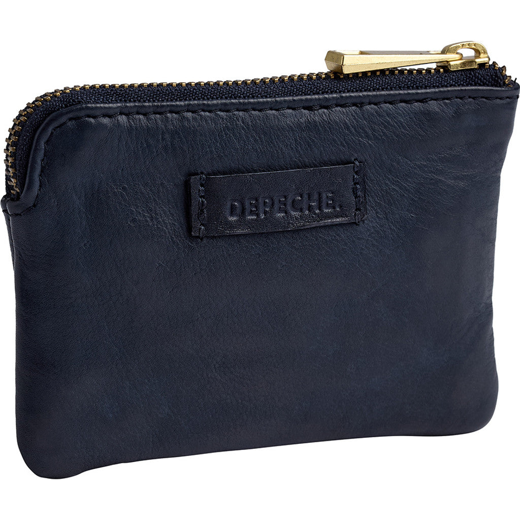 DEPECHE Small purse in soft leather Purse / Credit card holder 285 Midnight Blue