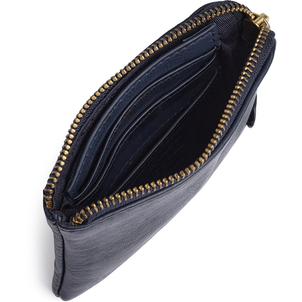 DEPECHE Small purse in soft leather Purse / Credit card holder 285 Midnight Blue