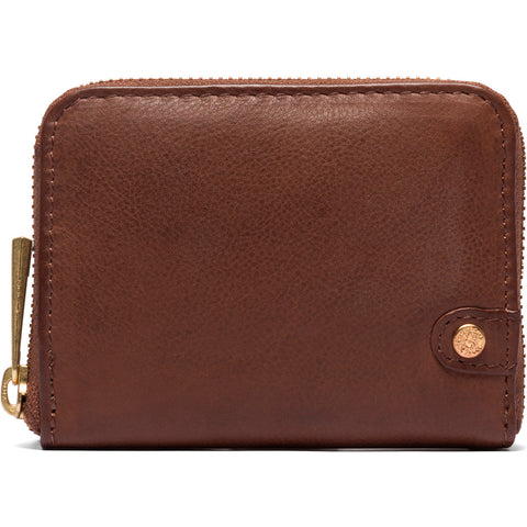 DEPECHE Small simple wallet in soft leather Purse / Credit card holder 133 Brandy